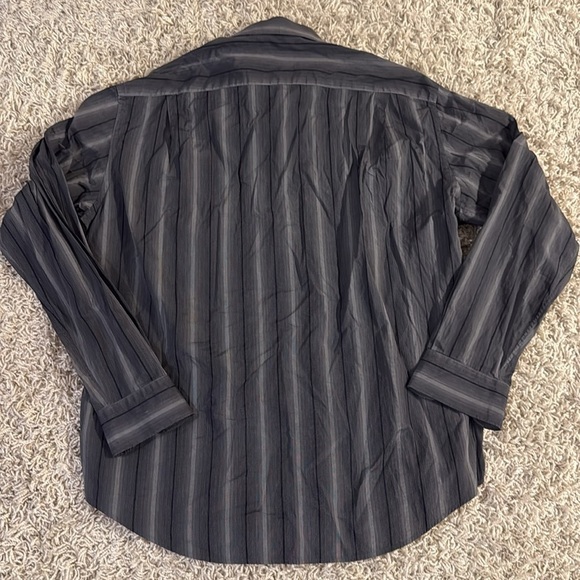 Versace Collection Black Casual Button Down Shirt with Striking Stripes size L - Picture 4 of 4